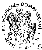 Ein Stempel im Pilgerbuch: Katholisches Dompfarramt Rottenburg a.N.