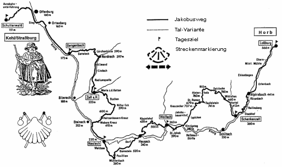 Der Kinzigt�ler Jakobusweg, dem wir bis Halslach gefolgt sind - Bildquelle: Jakobusweg.com