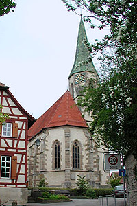 Die sp�tgotische Kirche von Unterjesingen