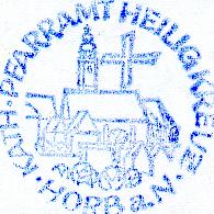 Ein Stempel im Pilgerbuch: Kath. Pfarramt Heiligkreuz Horb a.N.